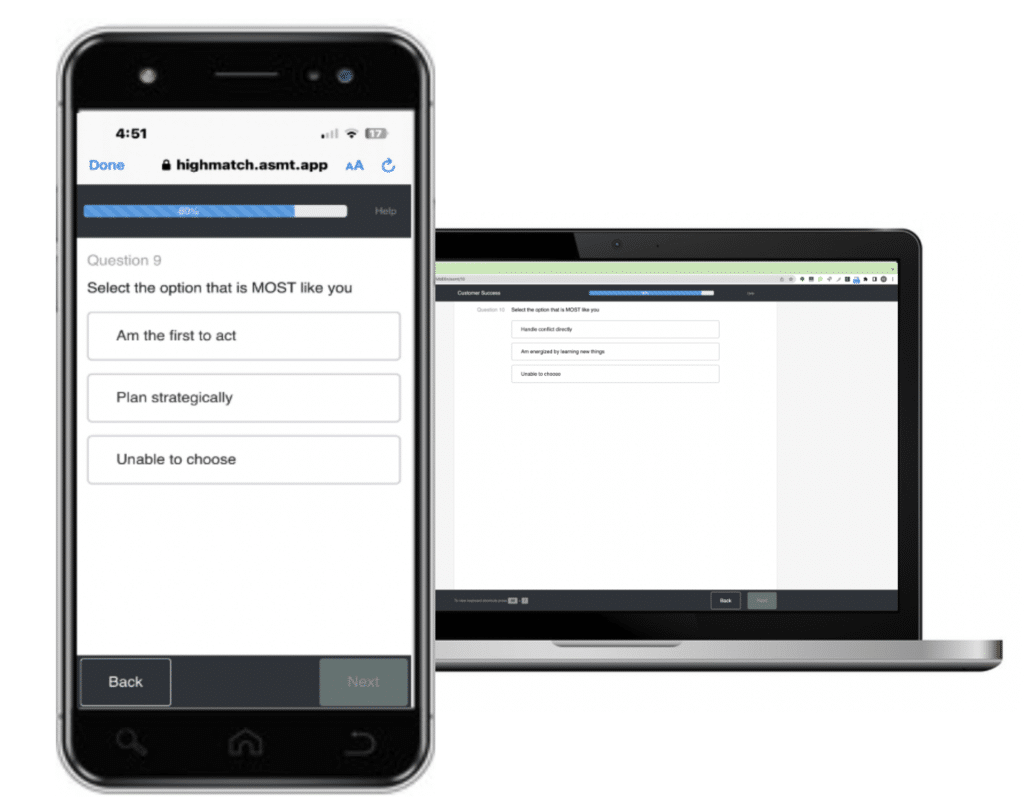 HighMatch Assessment Platform Preview